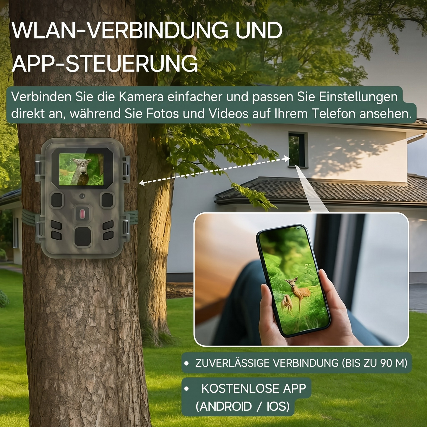 Caméra de chasse WiFi 4K