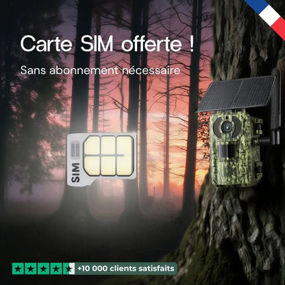 Caméra de chasse 4G solaire 4K