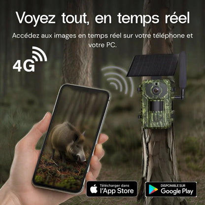 Caméra de chasse 4G solaire 4K