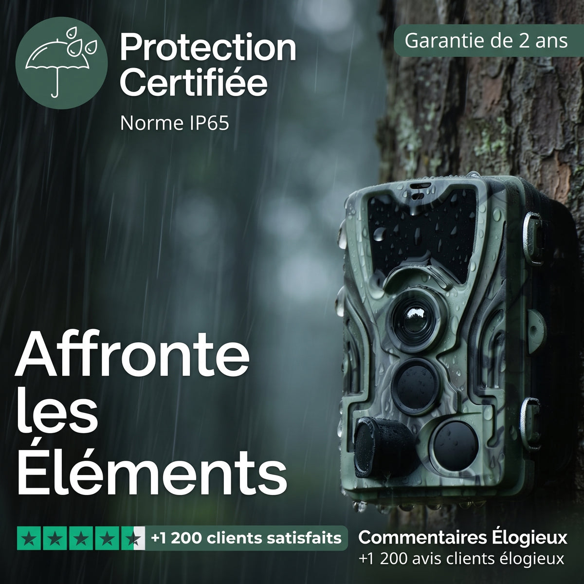 Caméra de chasse full HD avec écran