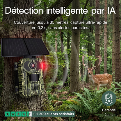 Caméra de chasse 4G solaire 4K