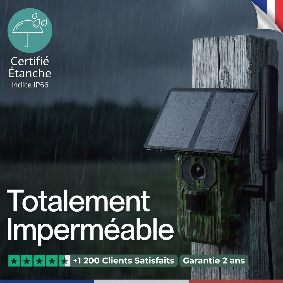 Caméra de chasse 4G solaire 4K