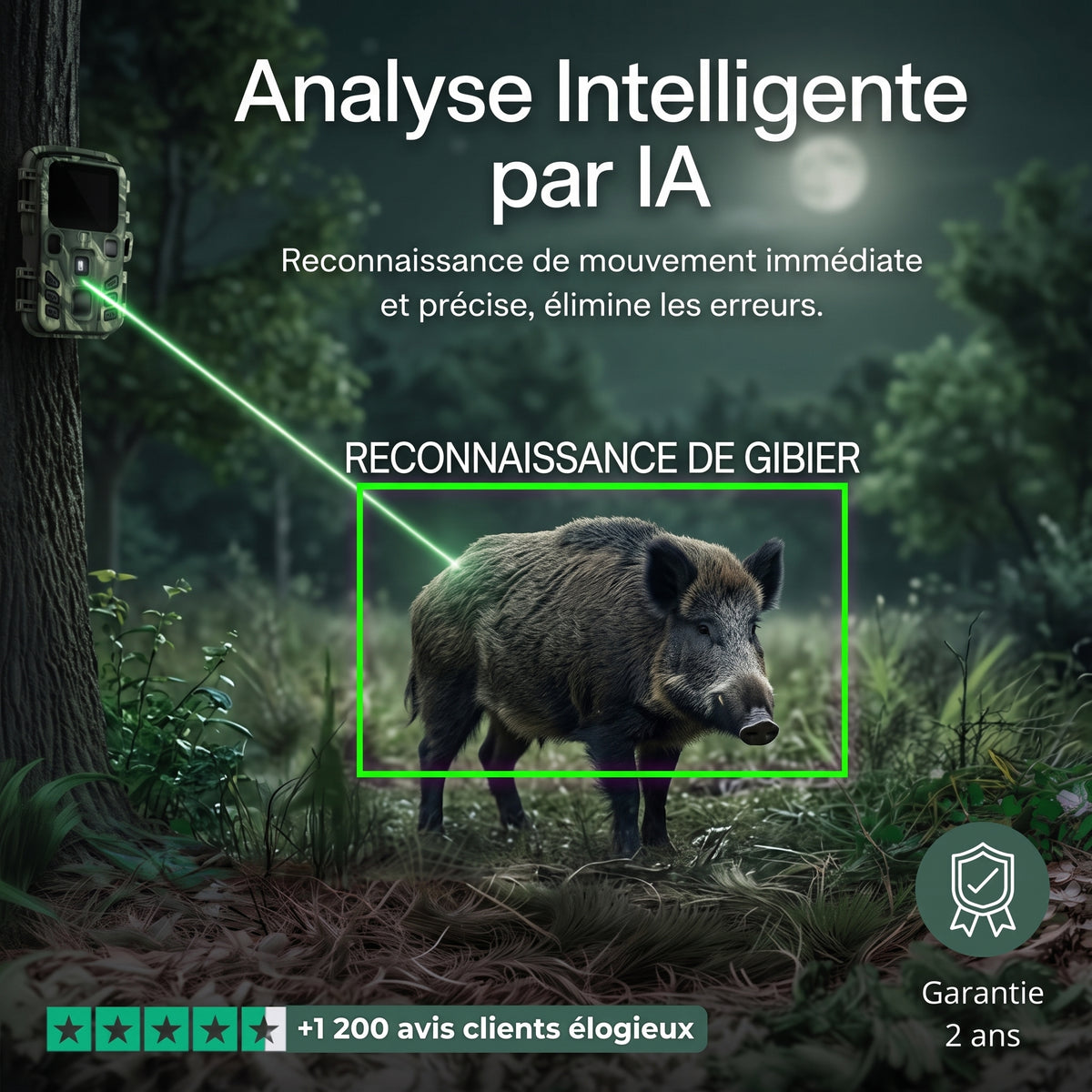 Caméra de chasse WiFi 4K