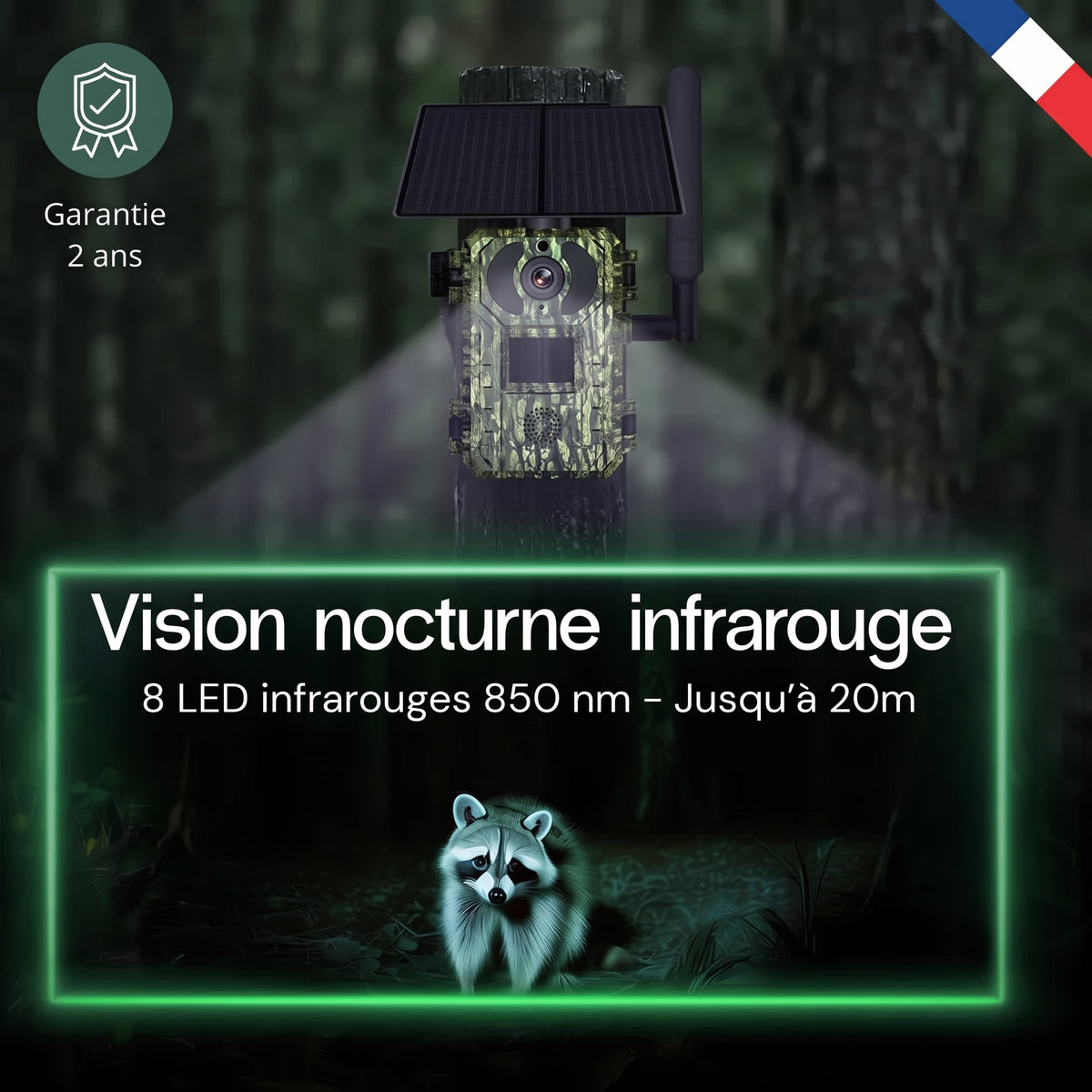 Caméra de chasse 4G solaire 4K