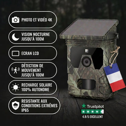 Caméra de chasse Solaire 4K
